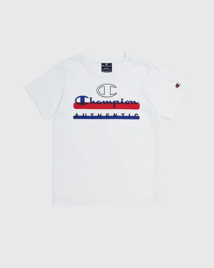 Champion Authentic T-Shirt Girocollo Bianco Bambino