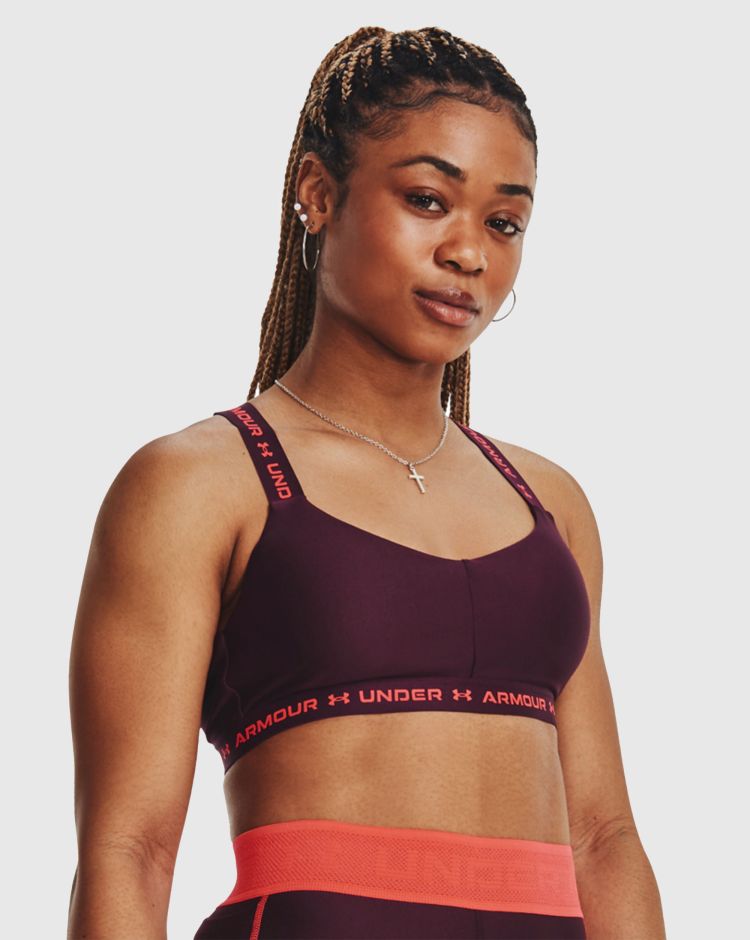 Under Armour Reggiseno sportivo UA Crossback Low Marrone Donna