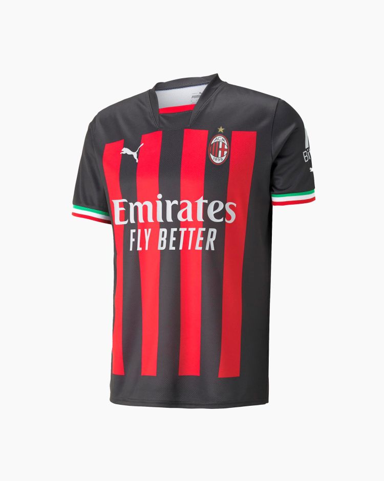 Puma AC Milan Home Jersey Replica 2022/2023 Nero Uomo