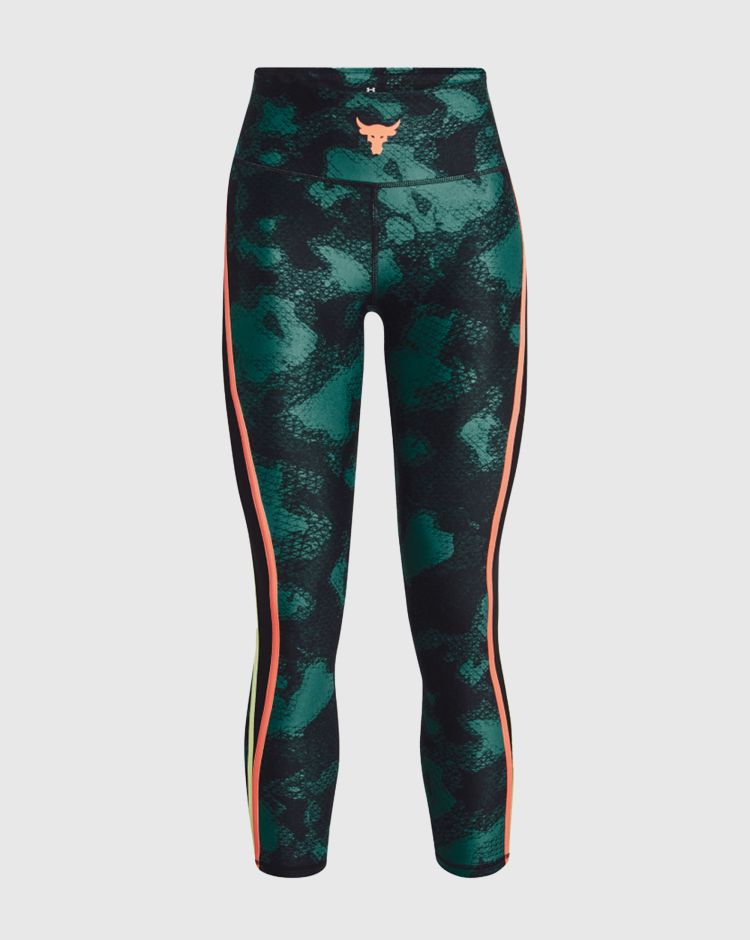 Under Armour Leggings Project Rock HeatGear® Printed Ankle Verde Donna