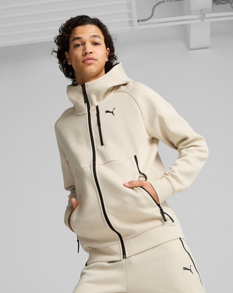 Felpa Con Cappuccio Full Zip Pumatech Marrone Uomo