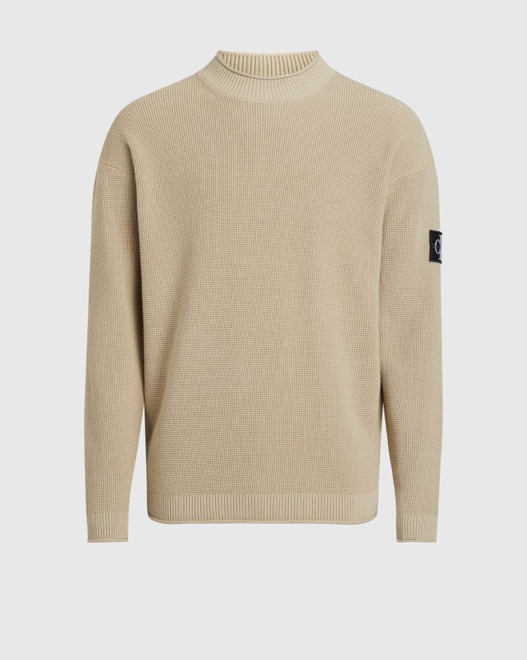 Calvin Klein Maglione Badge Relaxed Marrone Uomo