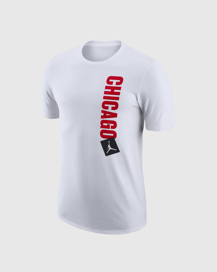 Nike NBA T-Shirt Chicago Bulls Bianco Uomo