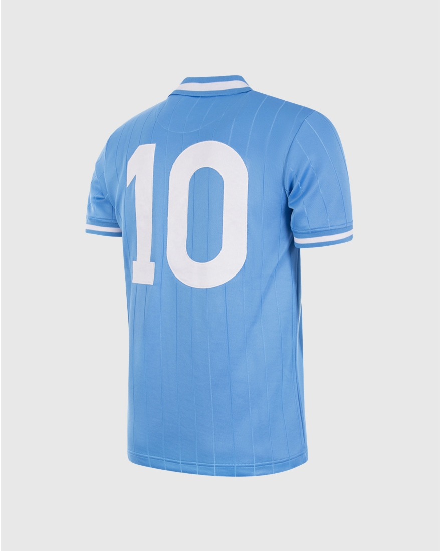 Maradona x Copa Napoli 1986 87 Maglia Vintage Home Azzurra Blu Game7Athletics