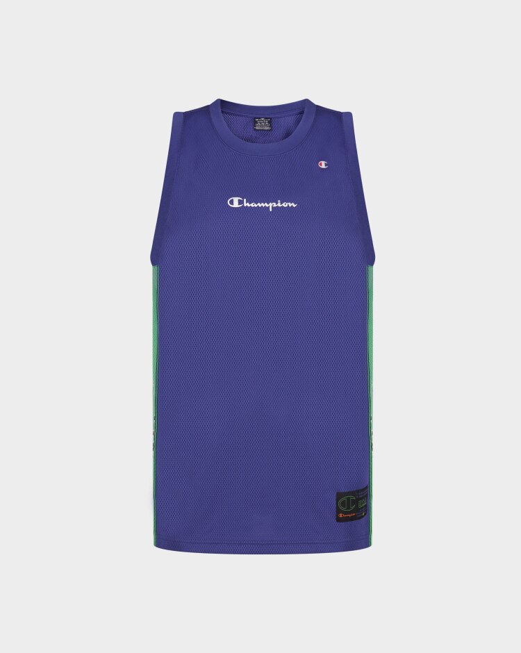 Champion Canotta Mesh Neon Sport Blu Uomo