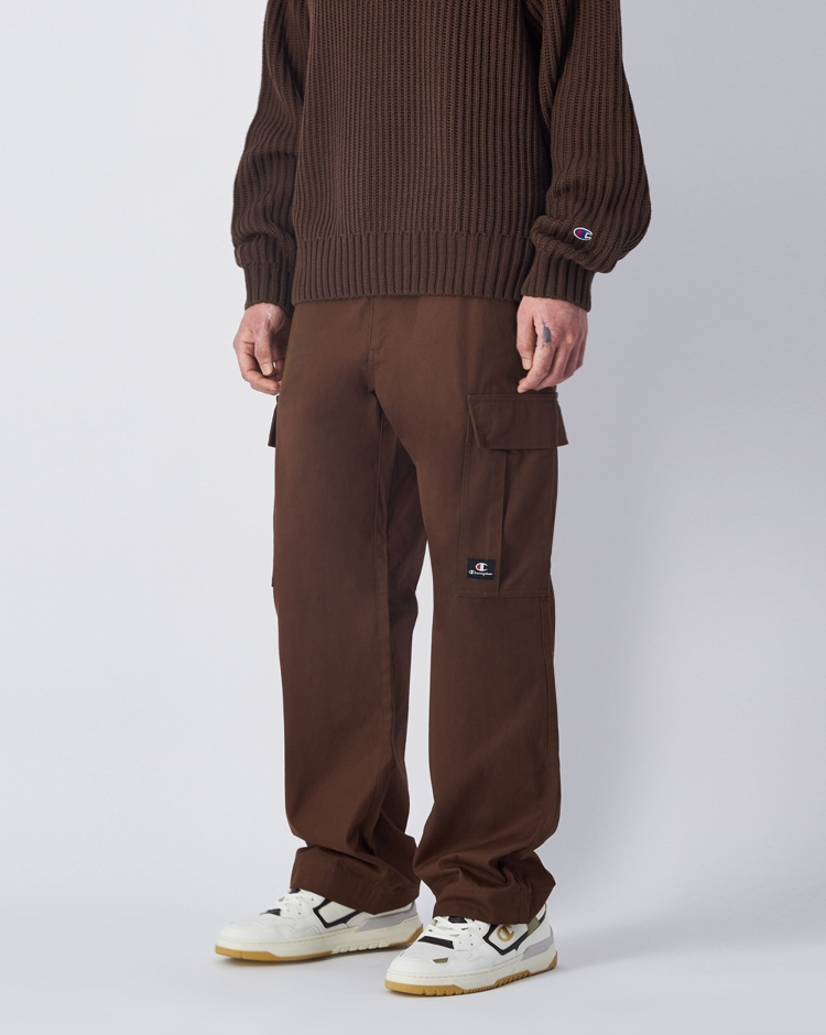 Pantaloni Cargo in cotone Marrone Uomo