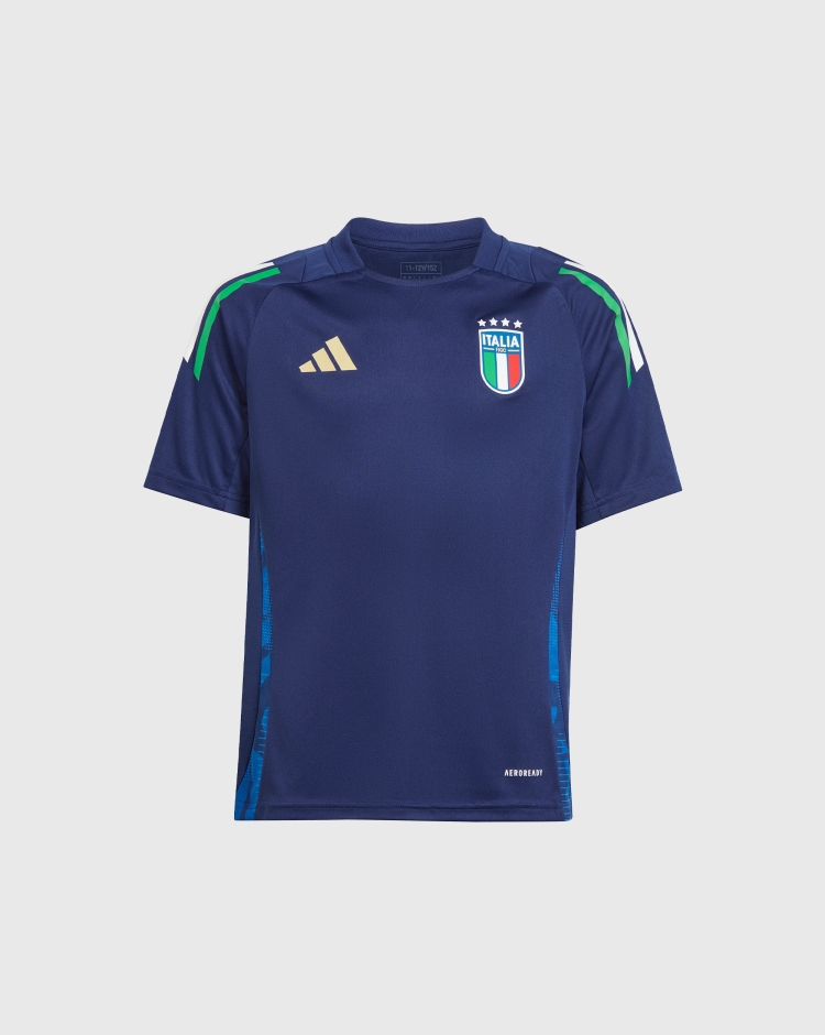 Adidas T-Shirt Da Allenamento Italia 2024 Azzurri Bambino