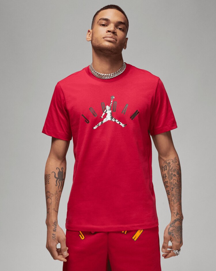 Nike Jordan T-Shirt Flight MVP Rosso Uomo