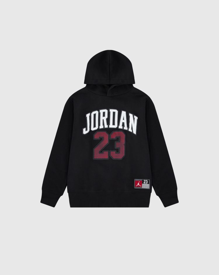 Nike Jordan Felpa Con Cappuccio Hbr Fleece Nero Bambino