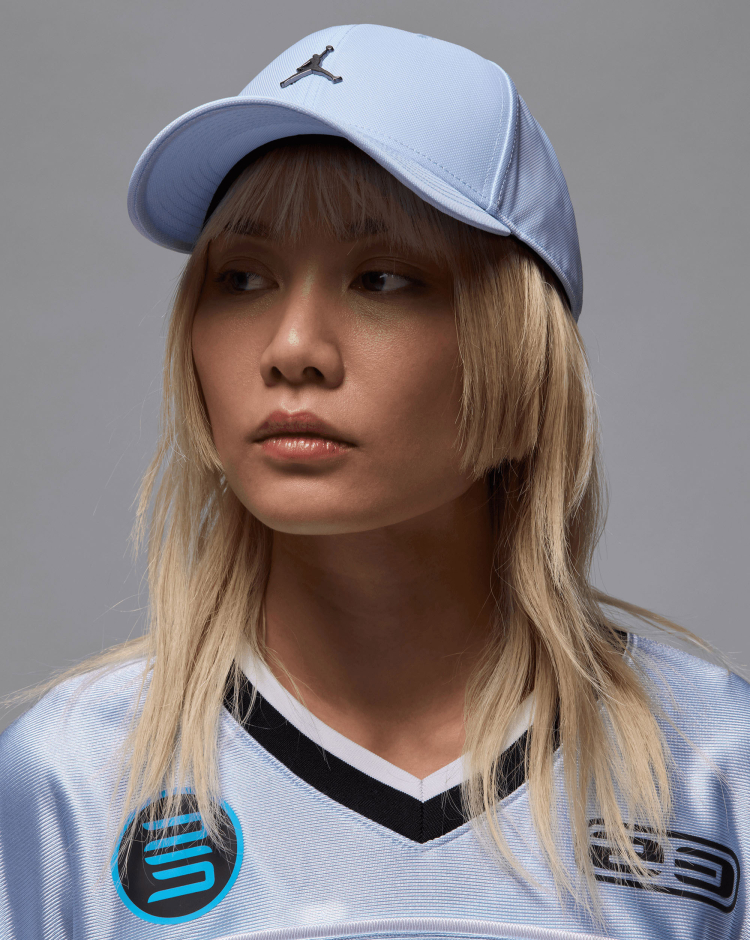 Cappello strutturato con Jumpman in metallo Blu Uomo