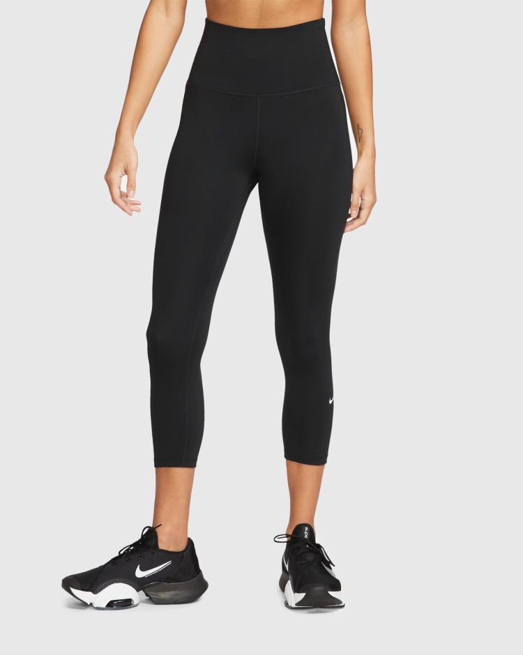 Nike Leggings Crop Dri-FIT Girovita Sagomato Nero Donna