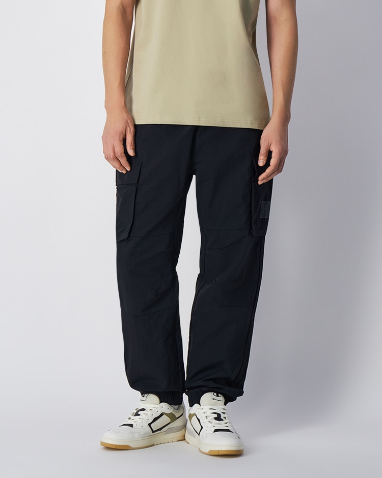 Champion Pantaloni Cargo Con Laccetti Nero Uomo