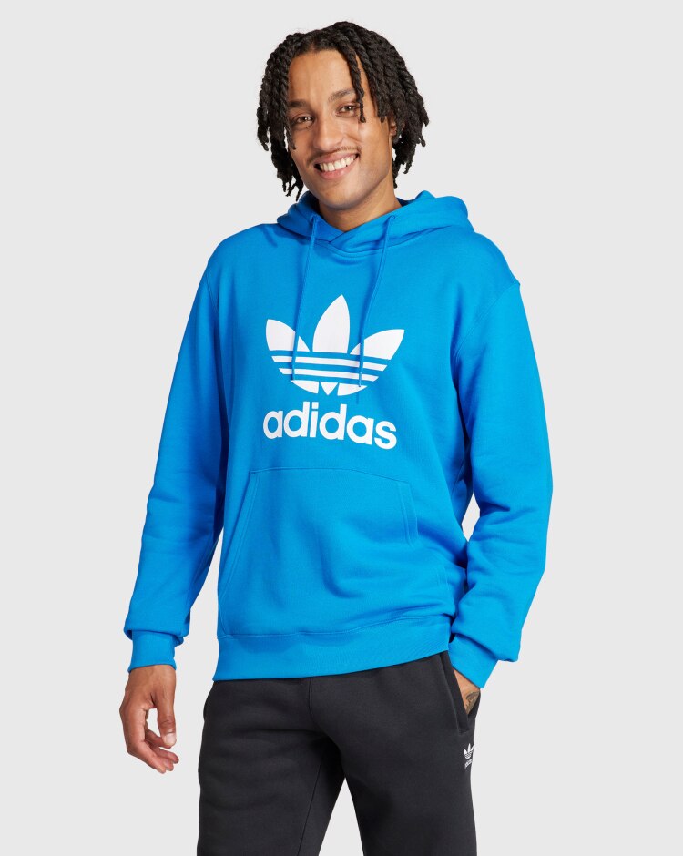 Adidas Originals Hoodie adicolor Classics Trefoil Blu Uomo