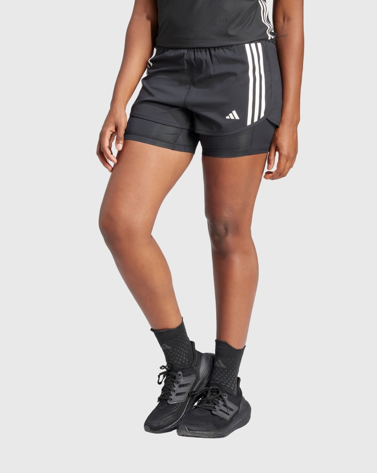 Adidas Shorts 2 in 1 da Running AEROREADY  Nero Donna