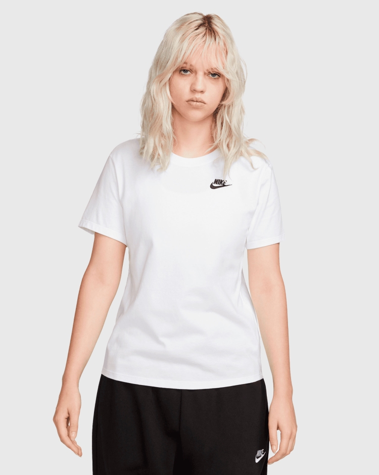 Nike T-Shirt Club Essentials Bianco Donna