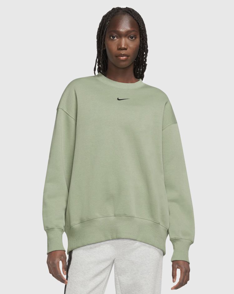 Nike Felpa Phoenix Fleece Verde Donna