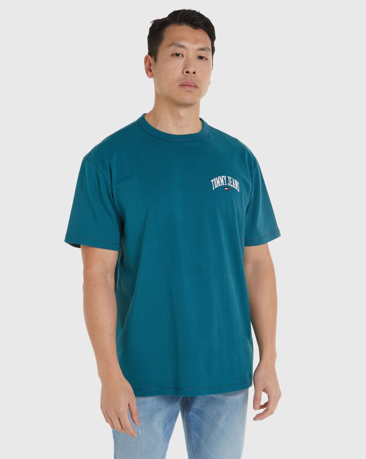 Tommy Hilfiger T-Shirt Regular Varsity Verde Uomo