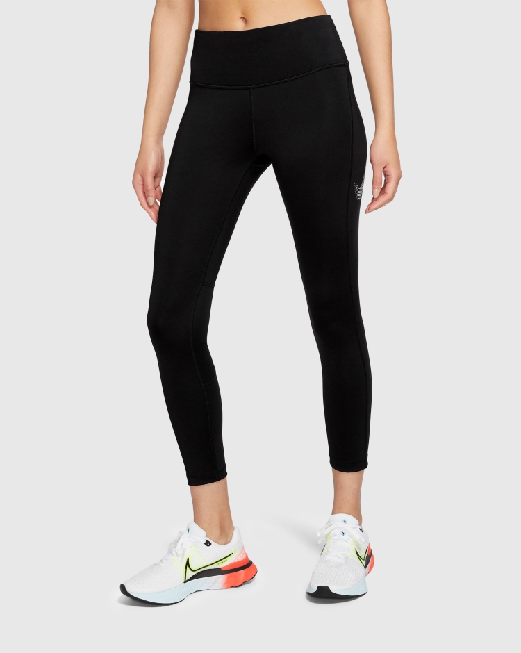 Nike Leggings 7/8 Dri-FIT Fast Swoosh Nero Donna