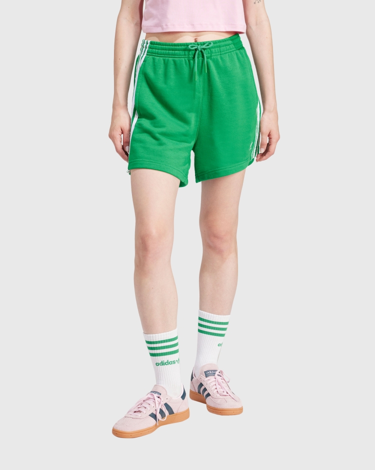 Adidas Originals Short 3-Stripes French Terry Verde Donna