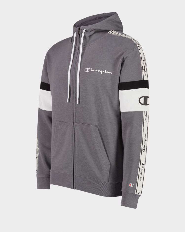 Champion Felpa Full Zip Sweetshirt Grigio Uomo