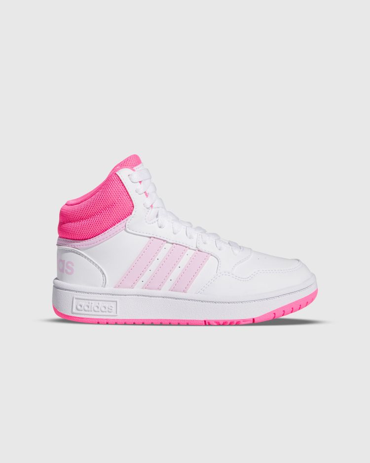 Adidas Hoops Mid 3.0 Bianco Fucsia Bambina