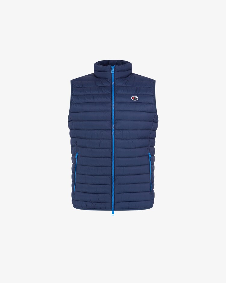 Champion Gilet in nylon trapuntato con logo C Uomo
