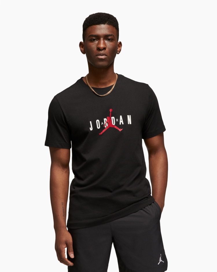 Nike Jordan T-Shirt Air Stretch Crew Nero Uomo