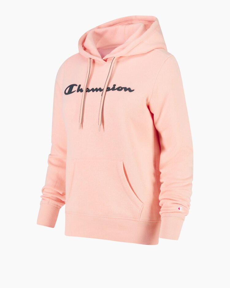 Champion Felpa con cappuccio e logo Rosa Donna