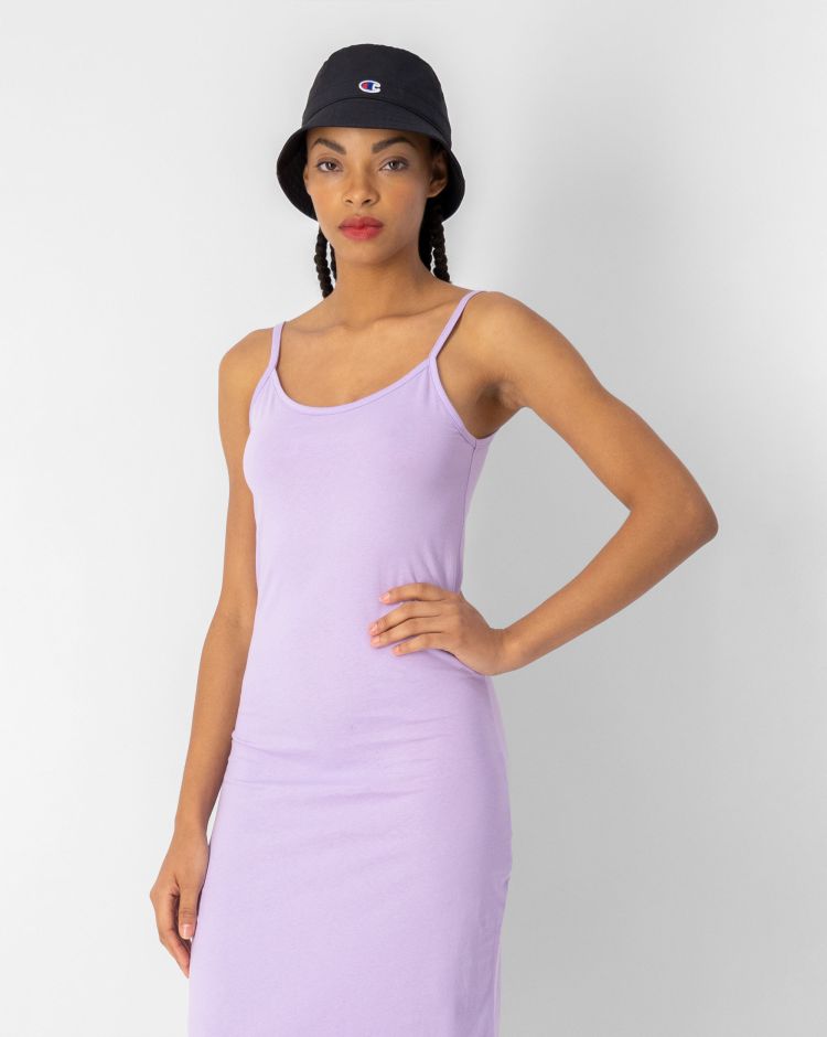 Champion Abito In Cotone Leggero Con Logo Champion Viola Donna