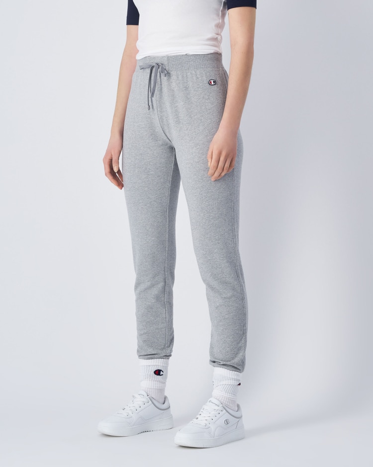 Champion Pantaloni Da Tuta C Logo Patch Grigio Donna