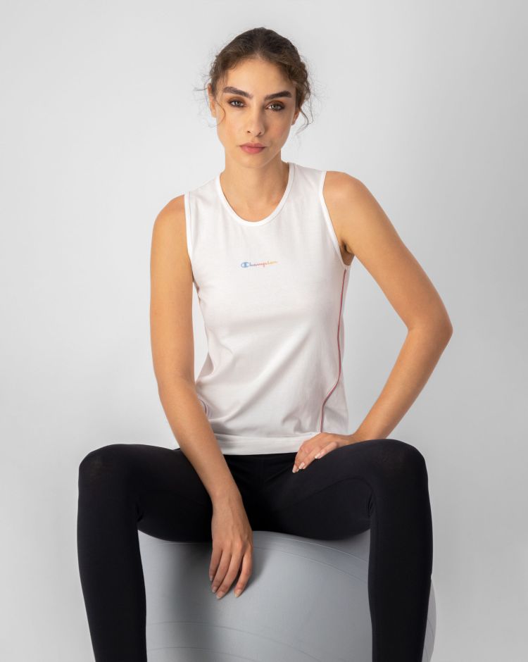 Champion Tank Top C-Sport Bianco Donna