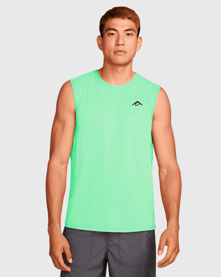 Nike Trail Solar Chase T-Shirt Smanicata Dri-FIT  Verde Uomo