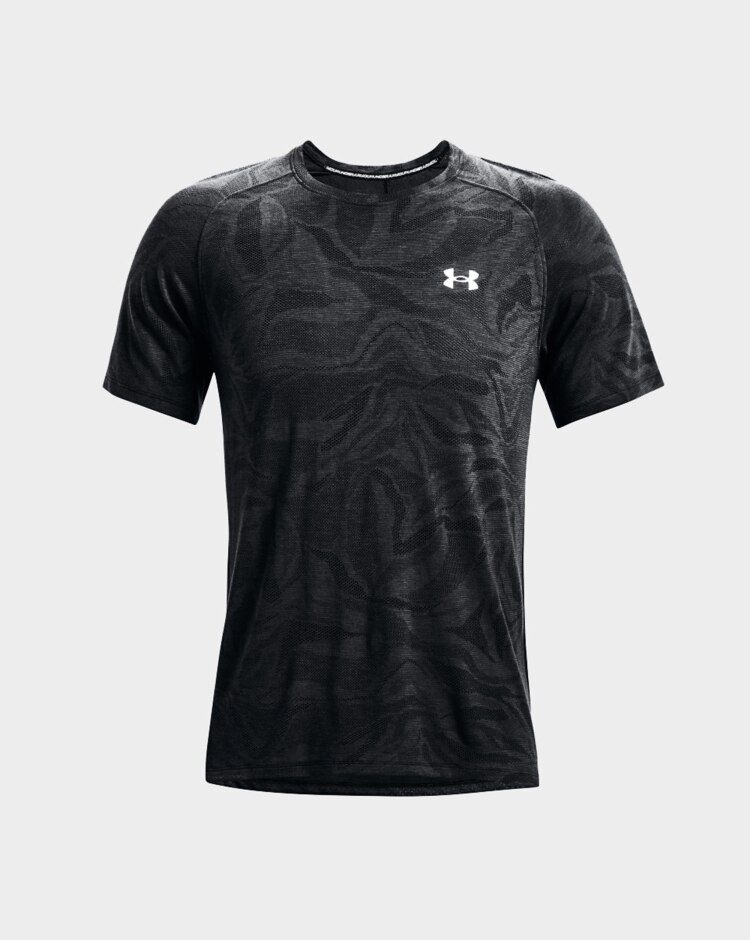 Under Armour T-Shirt Streaker Jacquard Nero Uomo