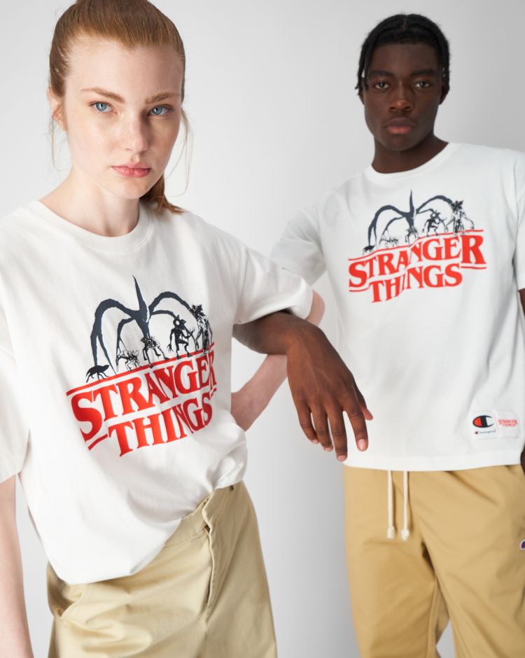 Champion x Stranger Things T-shirt Bianco