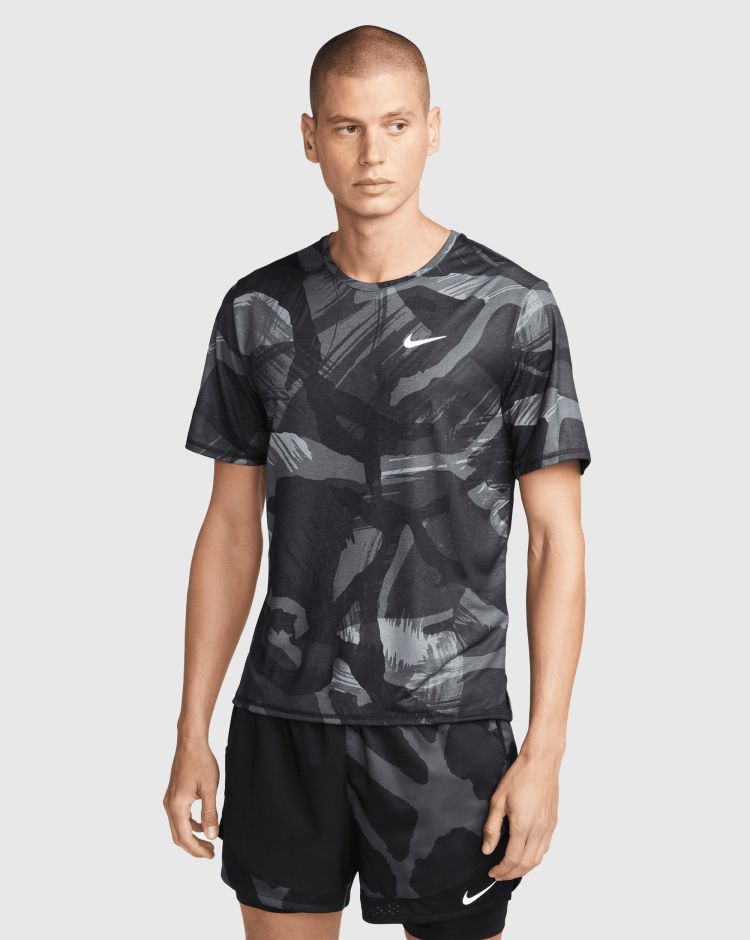 Nike Maglia a maniche corte Miler Camo Nero Uomo