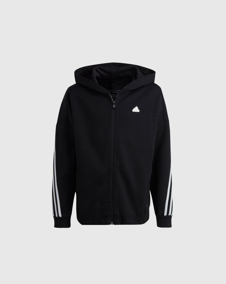 Adidas Giacca da allenamento Future Icons 3-Stripes Full-Zip Hooded Nero Bambino