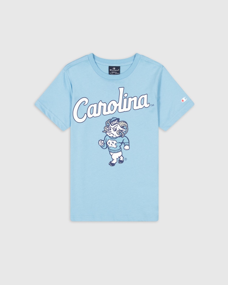 Champion T-shirt In Cotone Con Logo College Blu Bambino