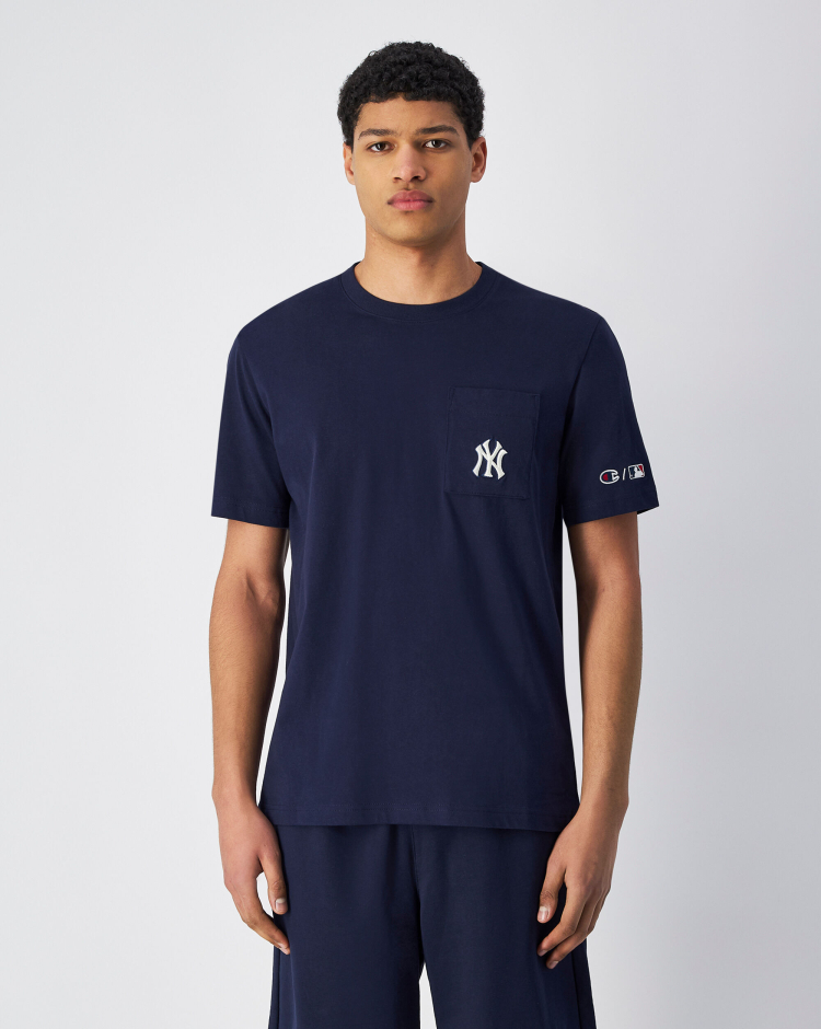 T-Shirt Manica Corta MLB Blu Uomo