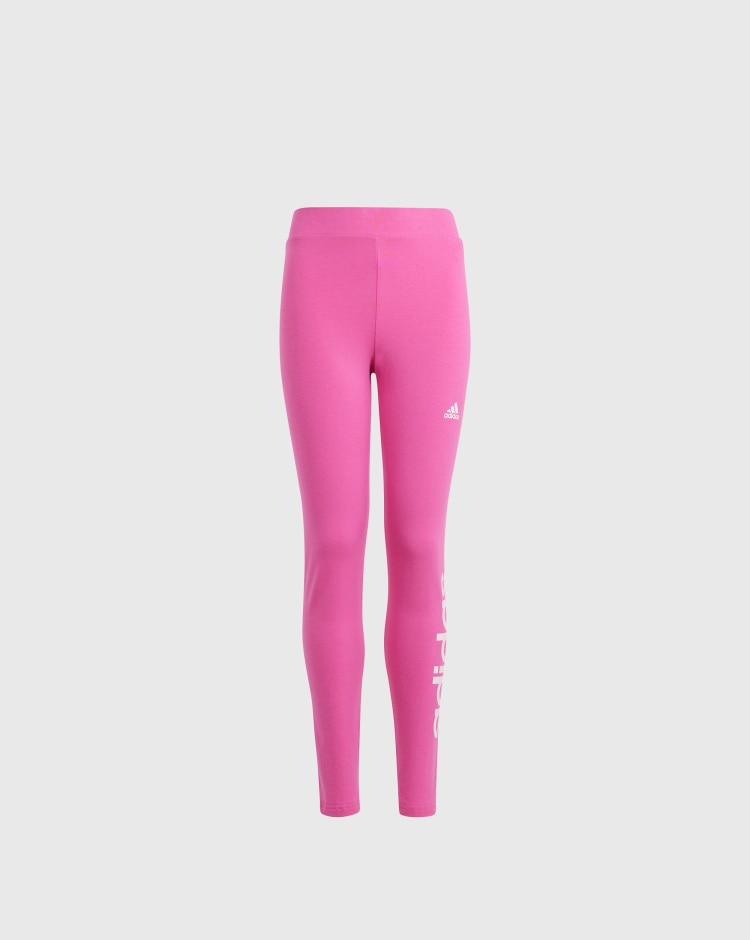 Adidas Leggings Essentials Linear Logo Cotton Rosa Bambina