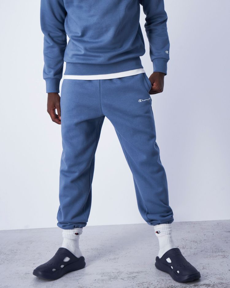Champion Pantaloni Con Polsino Eco Future Elastico Custom Fit Blu Uomo