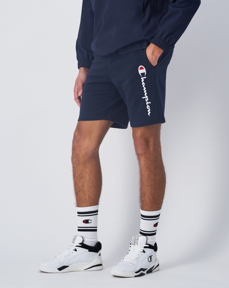 Champion Pantaloncino Icons Big Logo Blu Uomo