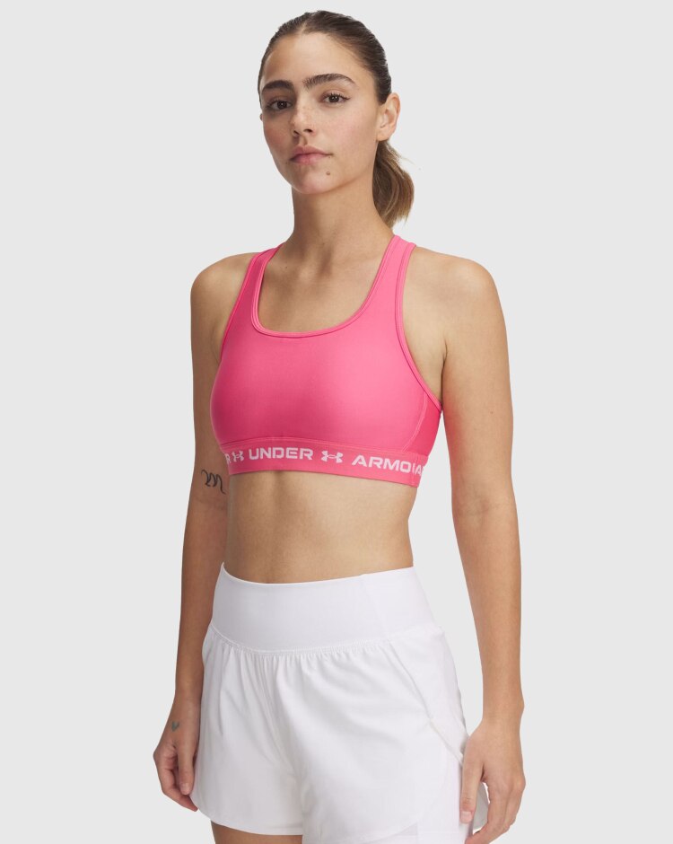 Reggiseno sportivo Armour® Mid Crossback Rosa Donna