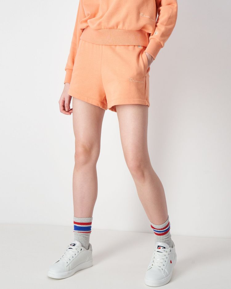 Champion Pantaloncini Eco-Friendly A Vita Alta Arancio Donna