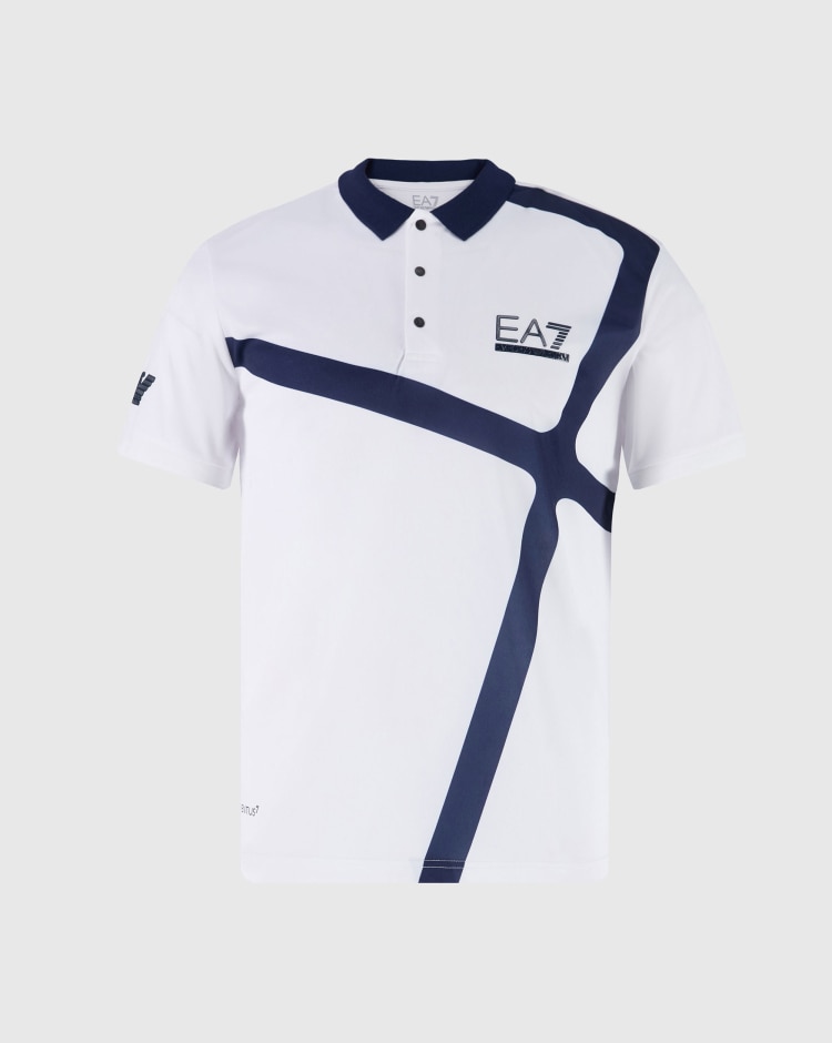 Emporio Armani EA7 Polo Regular Fit Tennis Pro Bianco Uomo