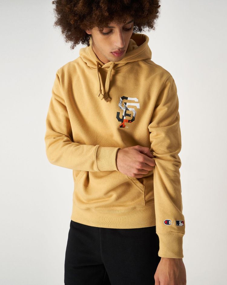Champion Felpa Con Cappuccio Pesante MLB Marrone Uomo