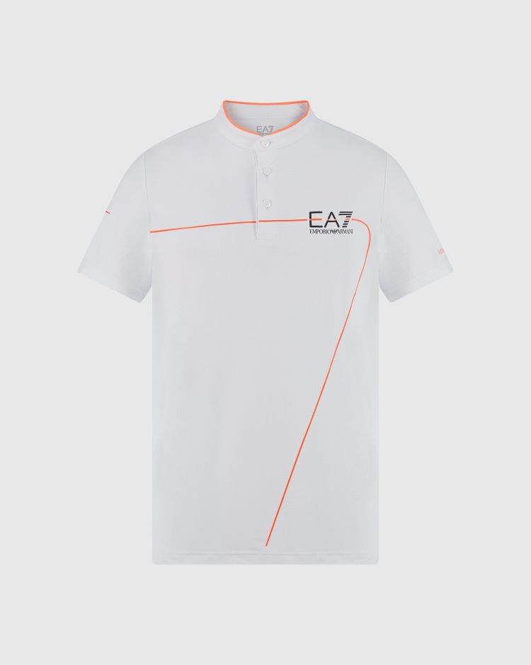Emporio Armani EA7 Polo da Padel Bianco Uomo