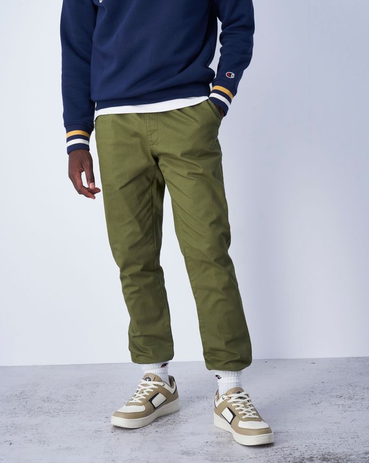 Champion Pantaloni Custom Fit Con Polsino e Coulisse Verde Uomo