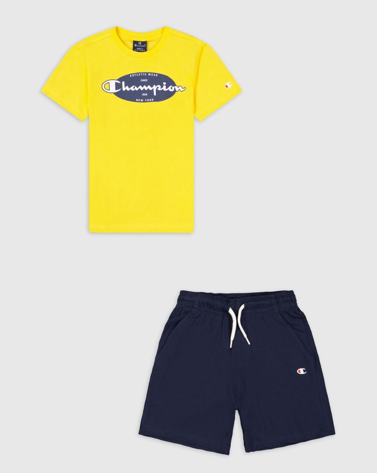 Champion Set In Cotone Leggero Giallo Bambino