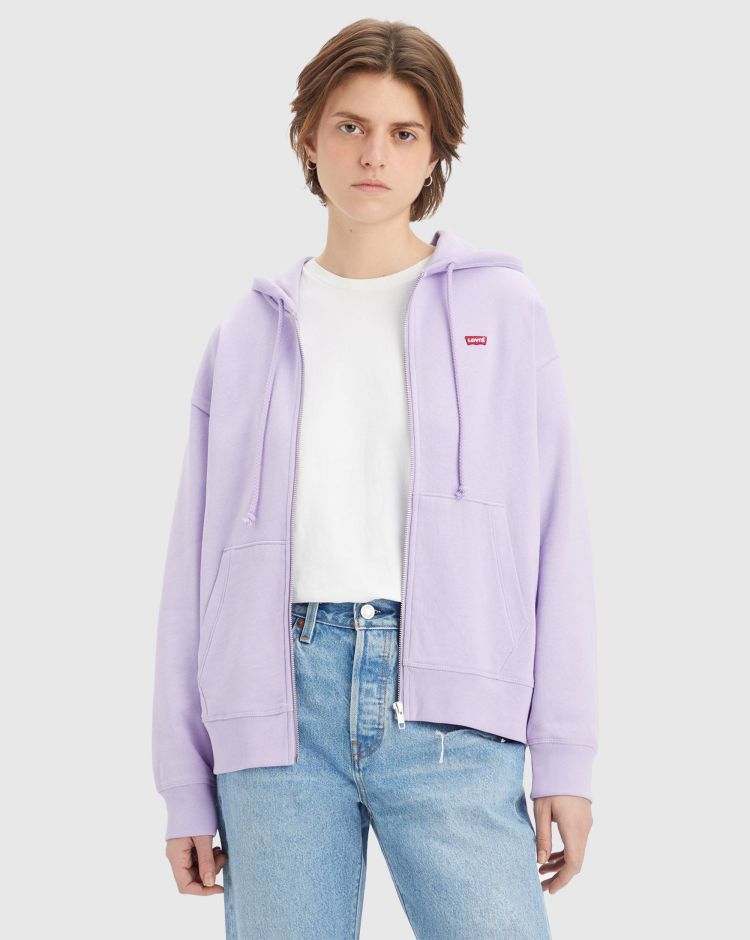 Levi's Felpa Con Cappuccio Standard Zip Viola Donna