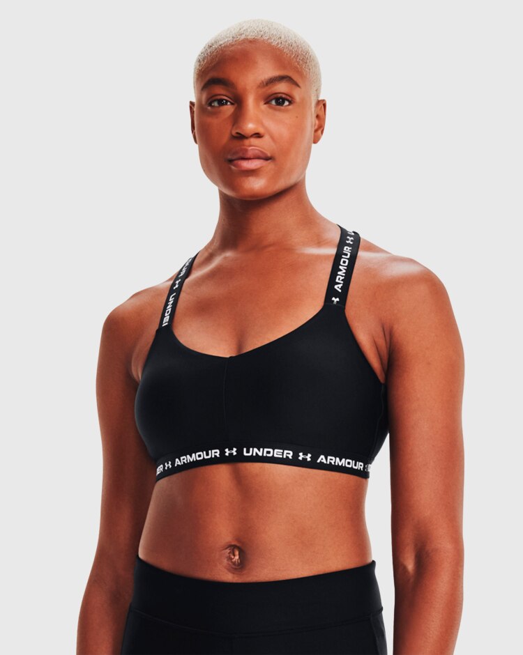 Under Armour Bra Crossback Low Nero Donna